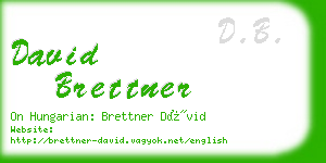 david brettner business card